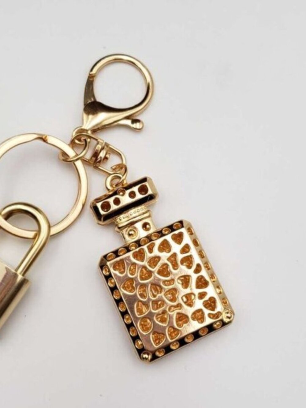 Louis Vuitton Gold Lock 🔑 Authentic LV Padlock + Bag Unbranded N5 Bottle Charm - Picture 4 of 9